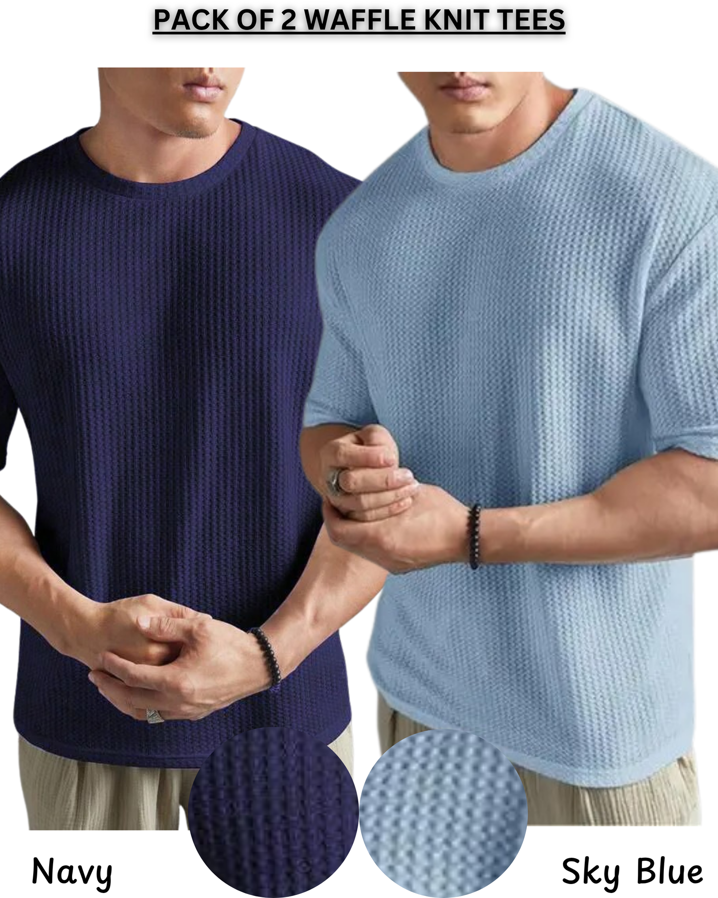 Pack of 2 – Waffle Knit Tees