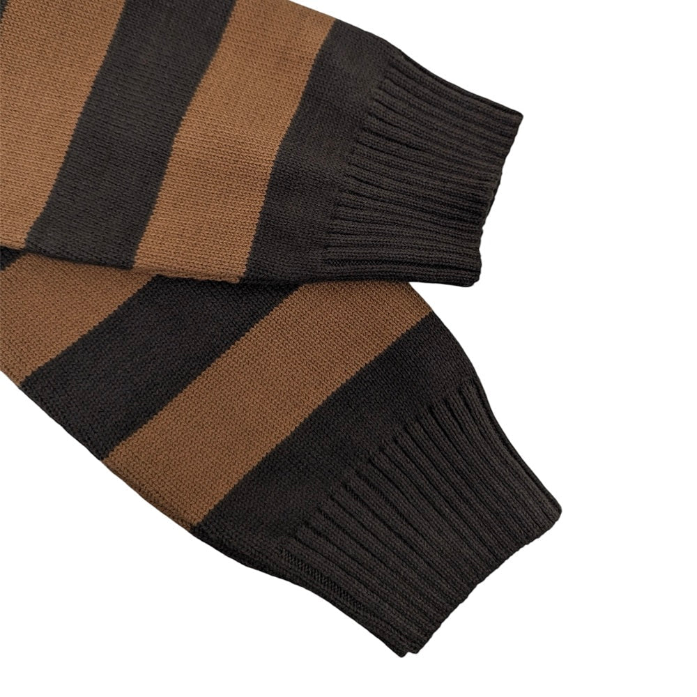 RL Premium F/S Stripe Knitted Sweater (Brown)