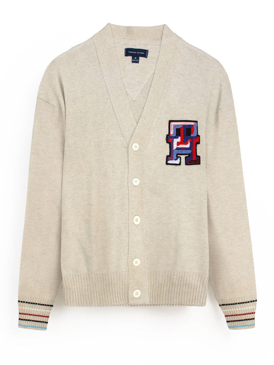 T-H Cotton Cardigan (Beige)