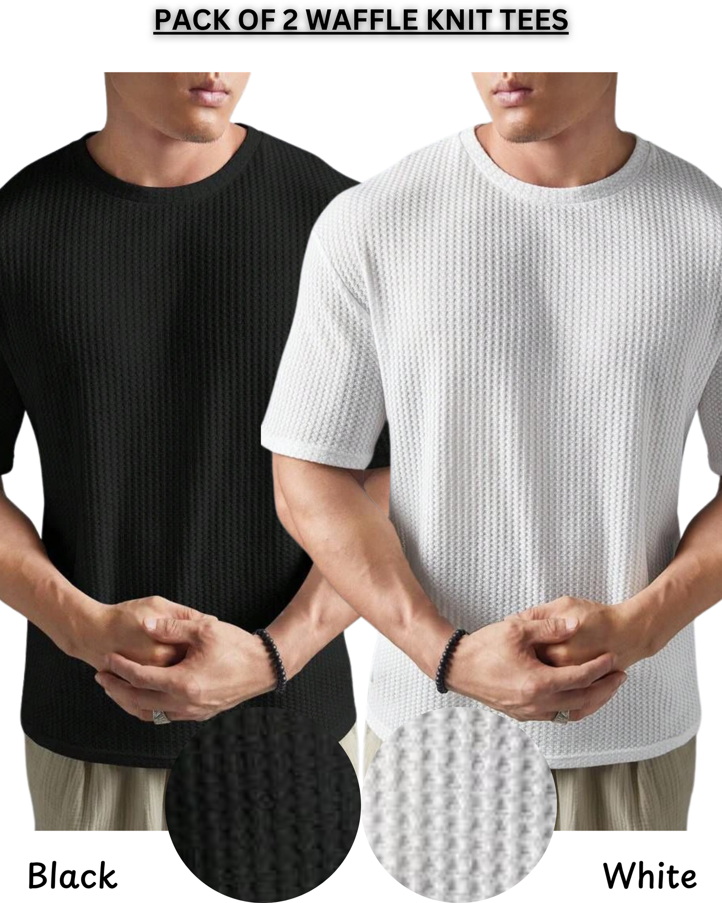 Pack of 2 – Waffle Knit Tees