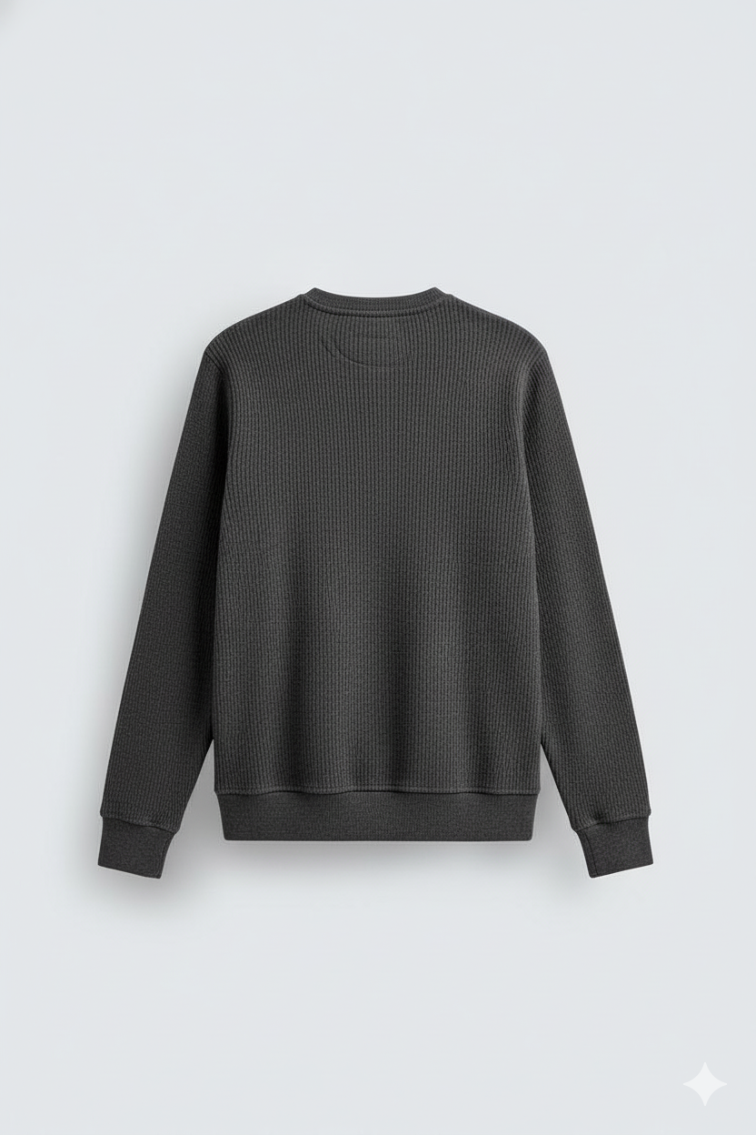 2 Pieces Waffle Knit Henley Pack (  Charcoal + Dark Brown )