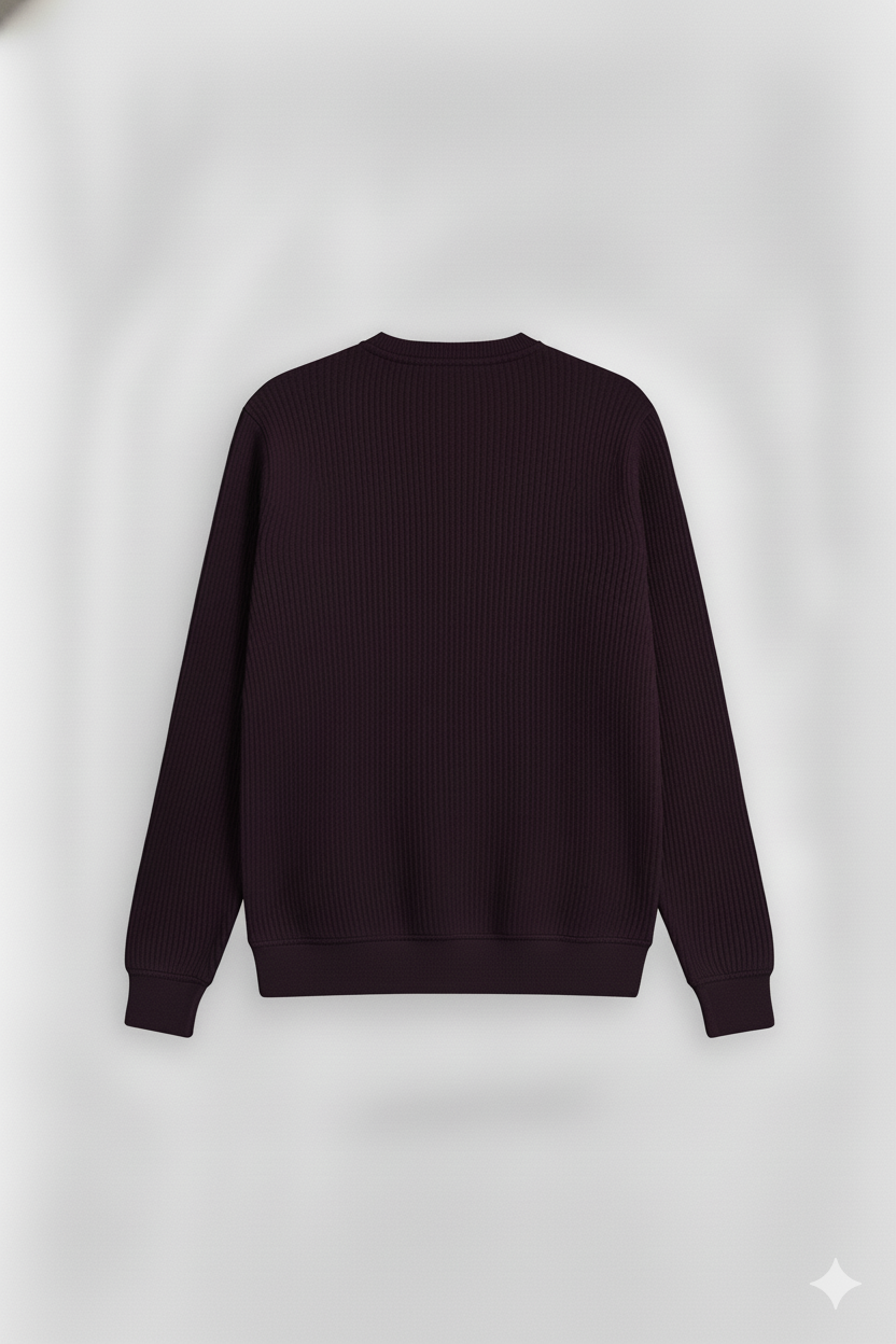 2 Pieces Waffle Knit Henley Pack ( Rust + Midnight Plum )