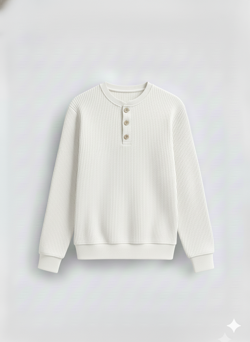 Dual-Knit Henley Pack (White & Dark Brown)