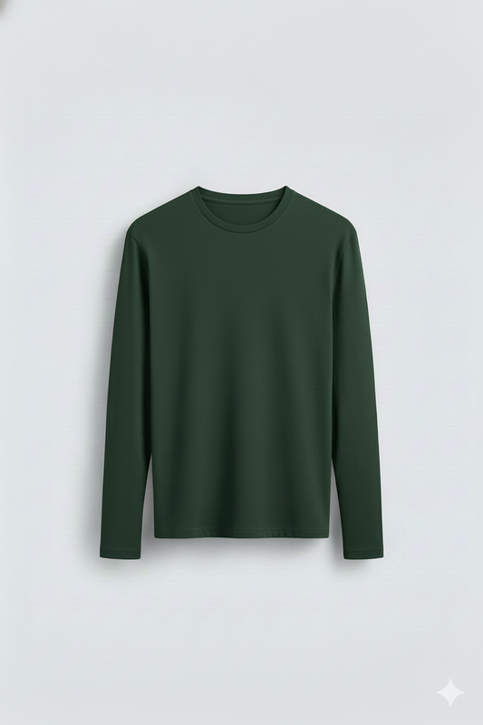 Bottle green Full Sleeves T-Shirt