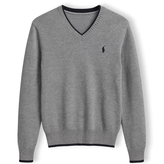 RL Premium F/S Knitted Sweater (Heather Grey)