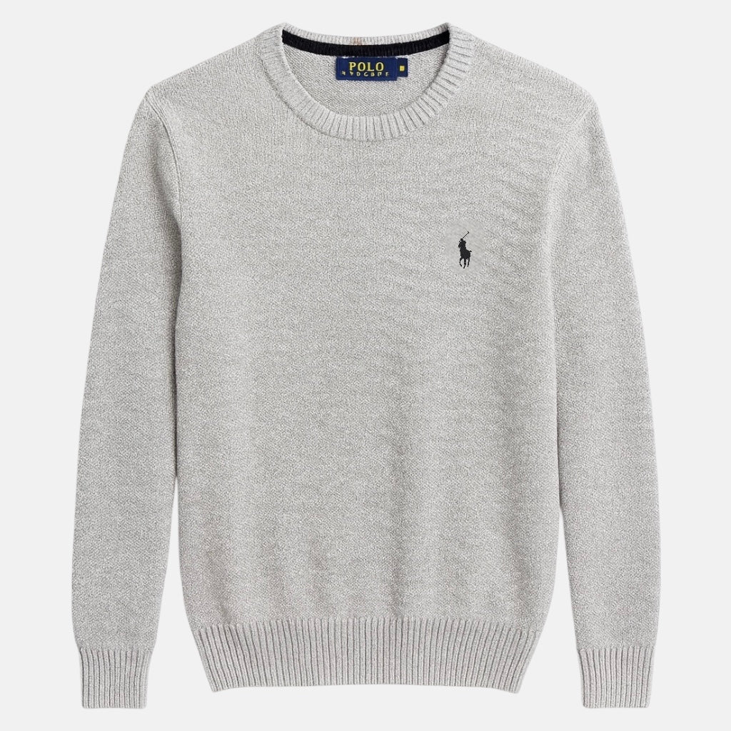 RL Premium V Knit Sweater (Silver)
