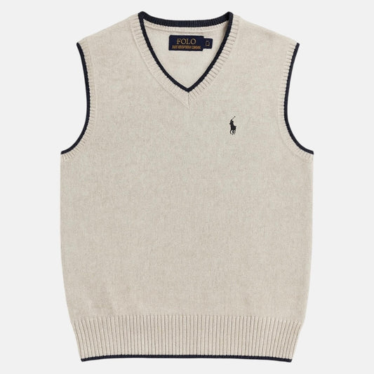 RL Premium S/L Knitted Sweater (Off-White Melange)