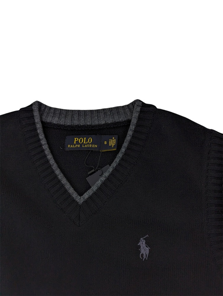 RL Premium S/L Knitted Sweater (Black)